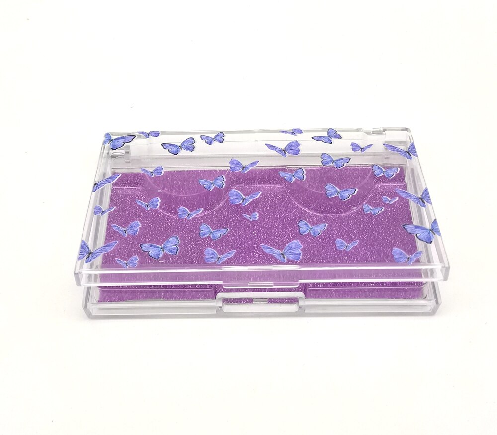 20/50pcs price eyelash packaging box lash boxes 25mm faux mink lashes Butterfly print rectangle empty case bulk: 20 set / 4