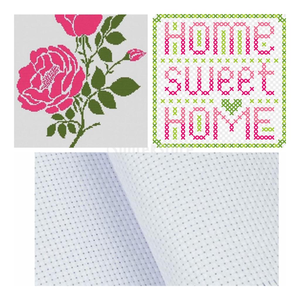 Pure Cotton Aida Cloth, White Cross Stitch Fabric, DIY Craft Sewing Embroidery Cloth, Plain Needlework Needlepoint Material