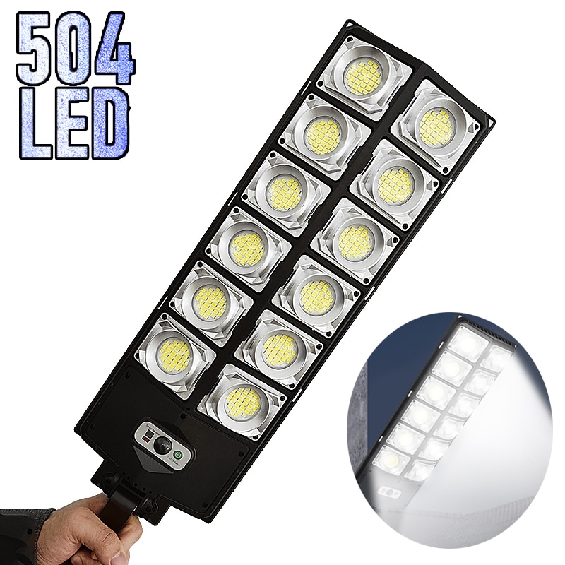 Large Solar Light Outdoor Super Bright LED Motion Sensor Street Wall Lamp Human Induction with Remote Control for Garden