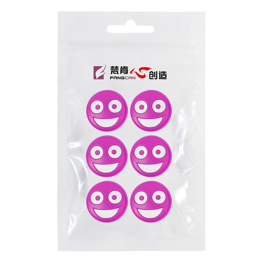 FANGCAN 6PC Double-faced Tennis Racket Vibration Absorber Silicone Squash Tennis Racquet Vibration Dampeners: 6 Purple