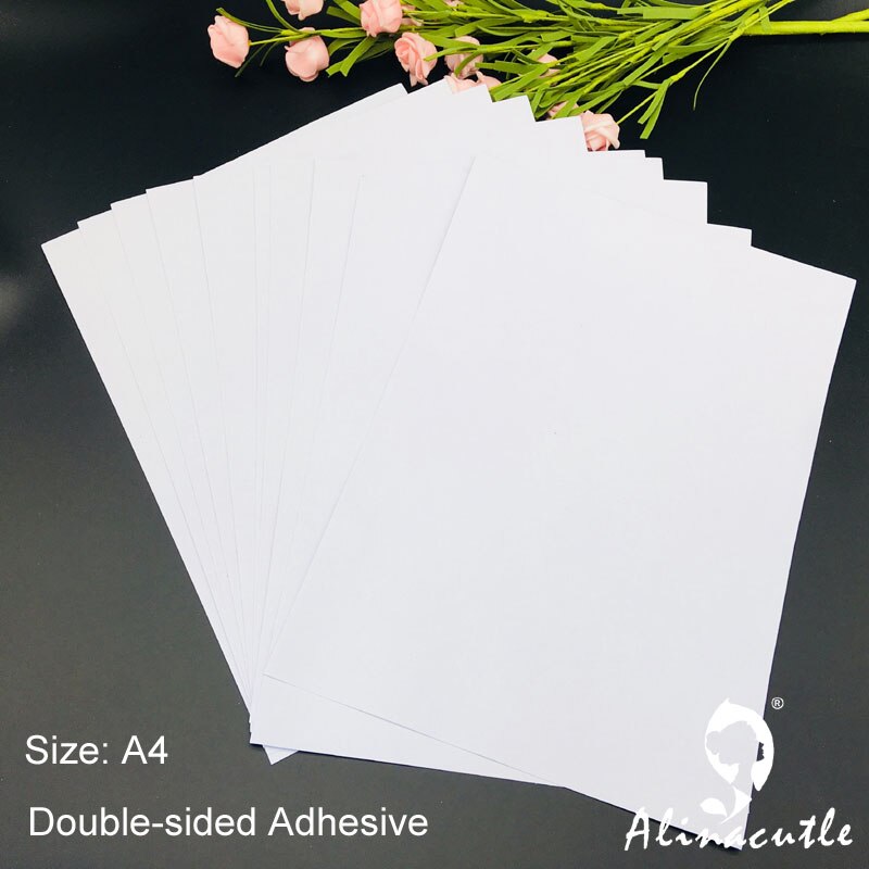 A4 x10 ark dobbeltsidet tape klæbende klar stærk klæbrig gennemsigtigt emballage papir håndlavet håndlavet kort hardcover fotoalbum
