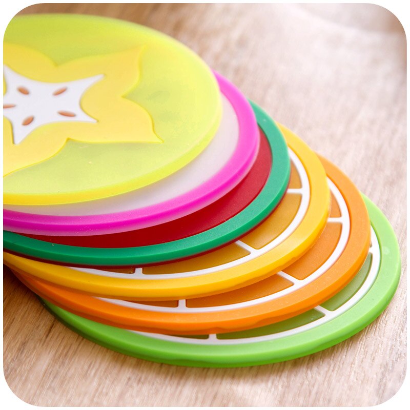 6 stk frisk frugt coaster nyhedsplacering til krus kop bord dekoration papirvarer kontor tilbehør skole forsyninger  a5187