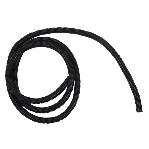 16mm OD Black Plastic Flexible Corrugated Bellow Cable Conduit Tube 2M