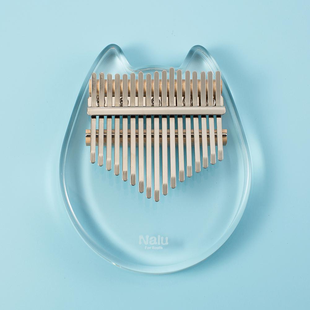Nalu NK-CT 17 key Kalimba Crystal Cat Bear Shape Acrylic Thumb Piano Mbira Calimba Transparent Keyboard Musical Instrument