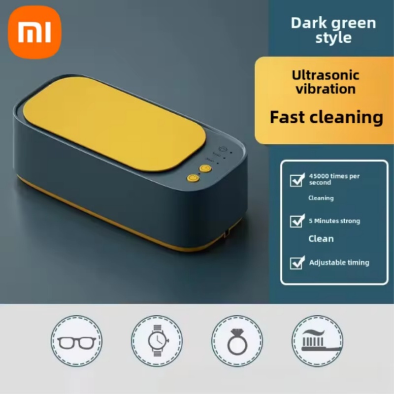 Xiaomi-limpiamiento ultrasónico de gafas, máquina limpiadora de joyas con ultrasonido de 45khz, sincronización limpia ultrasónica de alta frecuencia para joyería: Blanco
