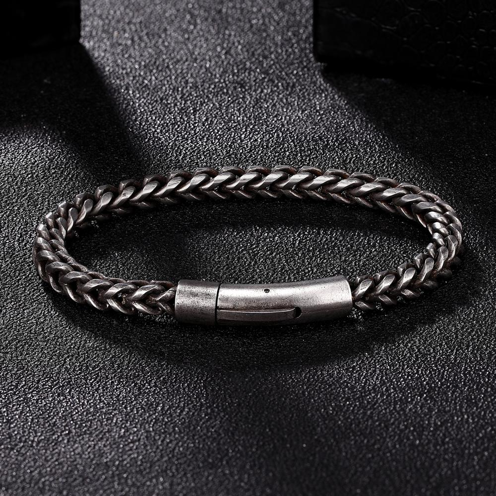 Vintage Style 316 Stainless Steel Bicycle Link Chain Bracelets Men's Hip Hop Biker Hand Bracelet Jewelry