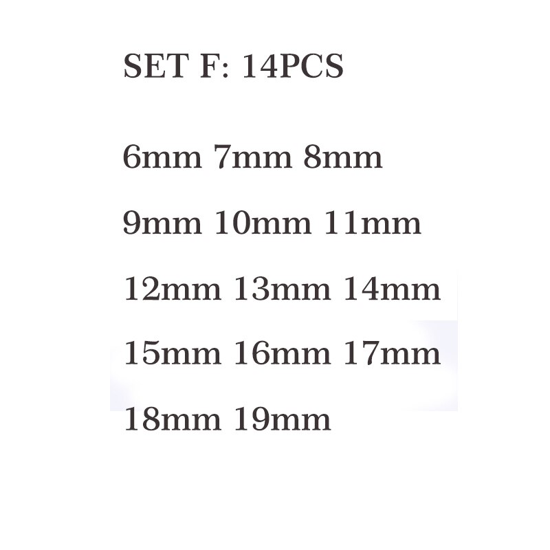 65mm Length Electric Power Magnetic Screwdriver Nut Driver Set Impact 1/4" Hex Shank Metric Wrench Socket Bit Crv 6-29mm: SET F
