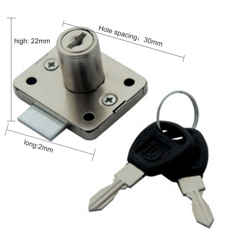 Urijk 1pcs Drawer Lock Circular Turn The Tongue Lock 7/8inch Outside Diam Drawer & Cabinet Lock Blade Rotarytongue Lock