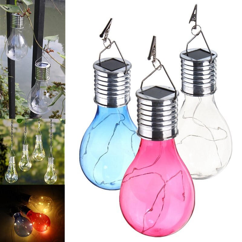 Zonne-energie Camping Opknoping lampen Outdoor Waterdichte LED Zonne-verlichting Lamp voor Tuin Yard Decoratie