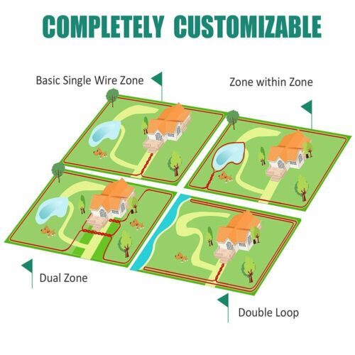 Wireless Dog Fence No-Wire Pet Containment System Rechargeable And Waterproof