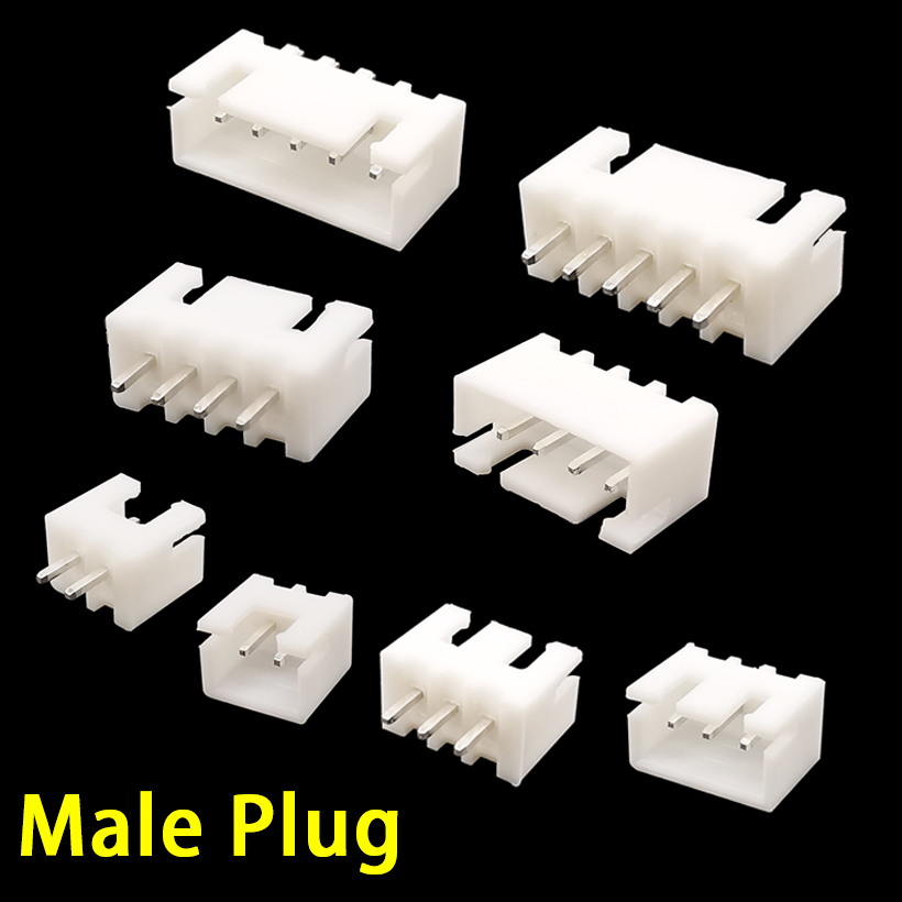 100 Stuks JST XH2.54 Mannelijke Vrouwelijke Materiaal Connector Leads Pin Header Behuizing 2/3/4/5 Pin terminal Plug Vrouwelijke Socket Plastic Schelpen