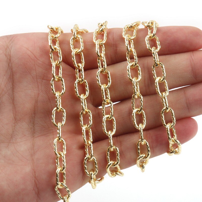 1 Meter Koper Oval Link Chain Paperclip Vierkante Kabel Ketting Armband Kettingen Bevindingen Voor Sieraden Maken Levert Accessoires