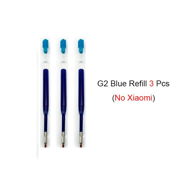 In Voorraad Originele Xiaomi Mijia Metalen Zilver Teken Pen 0.5Mm Pen Ondertekening Premec Glad Zwitserland Refill Mikuni Japan Inkt: G2 Blue Refill 3pcs