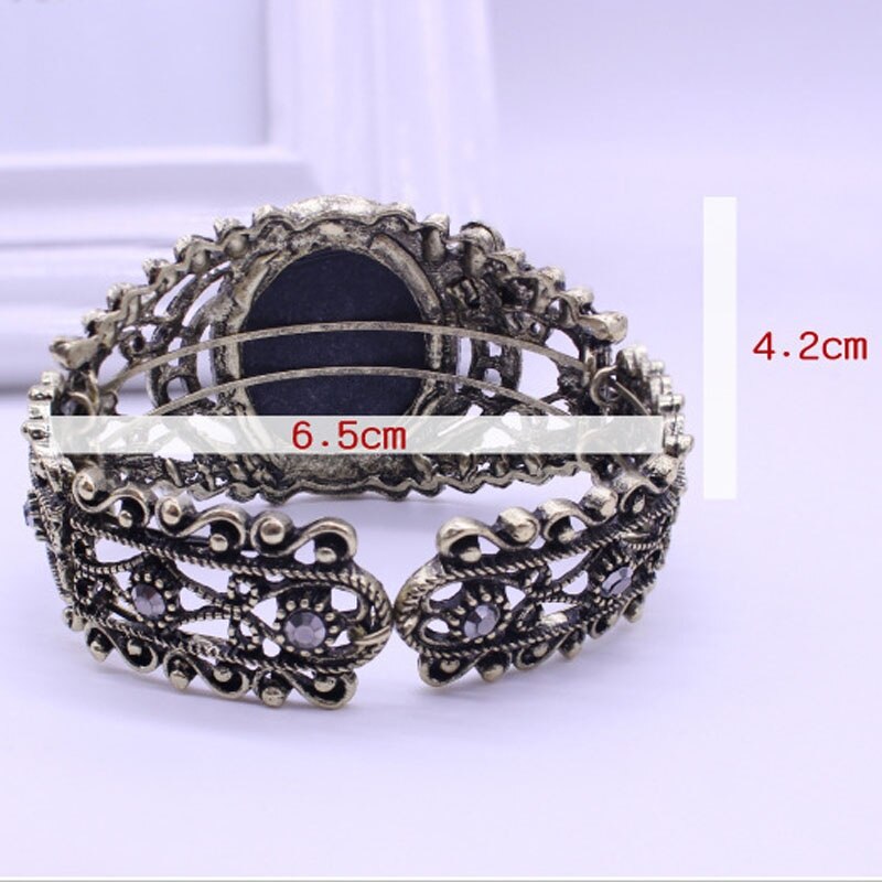 1PCS Vintage Cameo Statue Lady Bangle Bracelet Rhinestones Women Jewelry Popular Women Bracelet Bangles