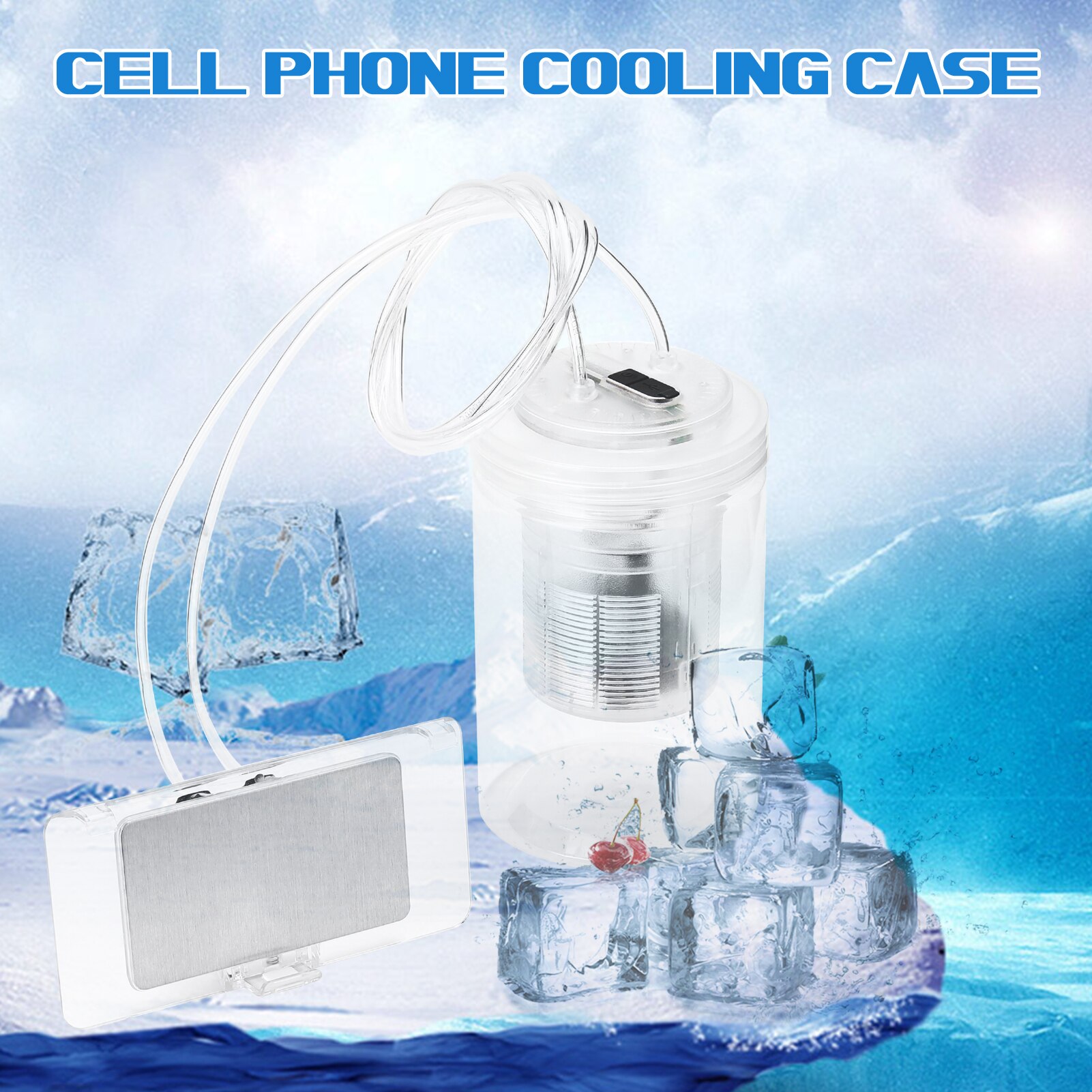 Usb Mobiele Telefoon Waterkoeling Radiator Verstelbare Draagbare Ventilator Houder Telefoon Water Koeler Voor Mobiele Telefoon Mobiele Telefoon Cooling Case