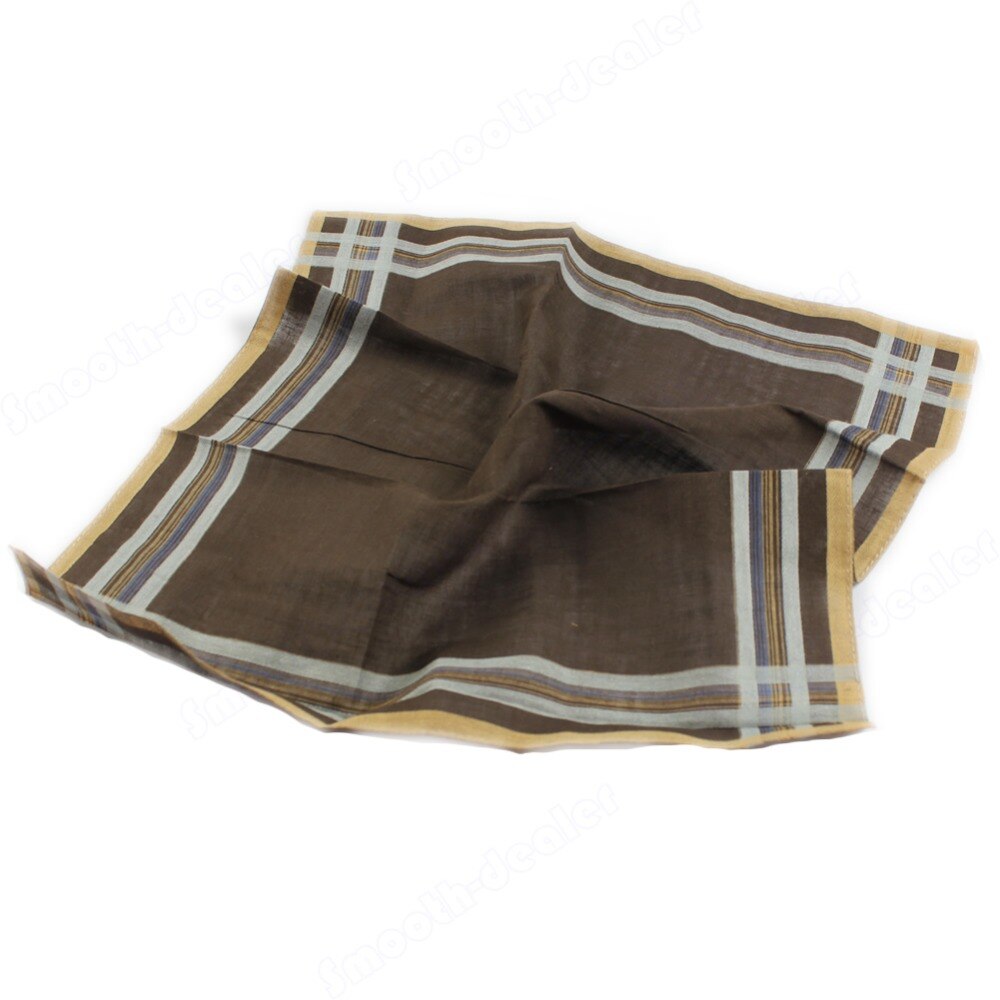 S-home Men's Classic Plaid Handkerchief Comfort Soft Cotton Blend 40*40cm MAR20