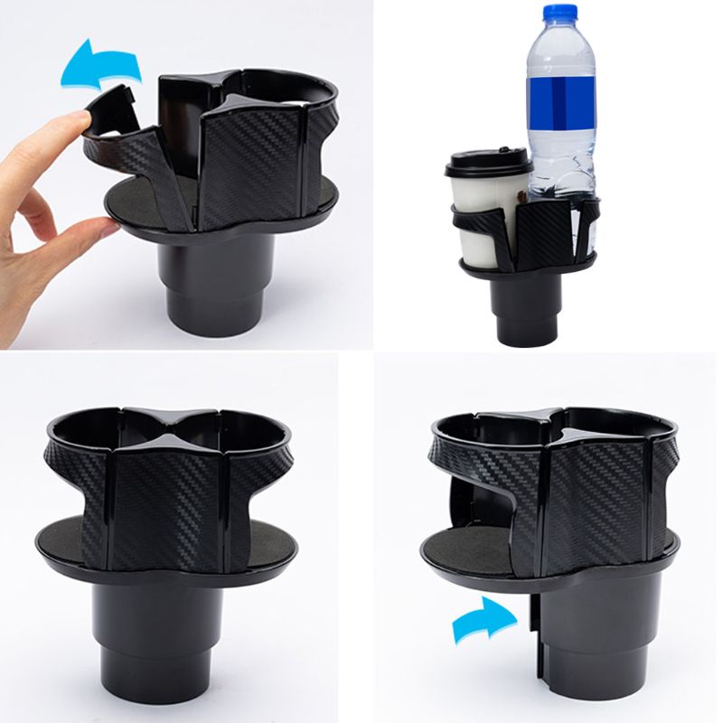 Car Cup Holder Adapter Organizer with Adjustable Base Unique 2 in 1 Drink Stand 87HE