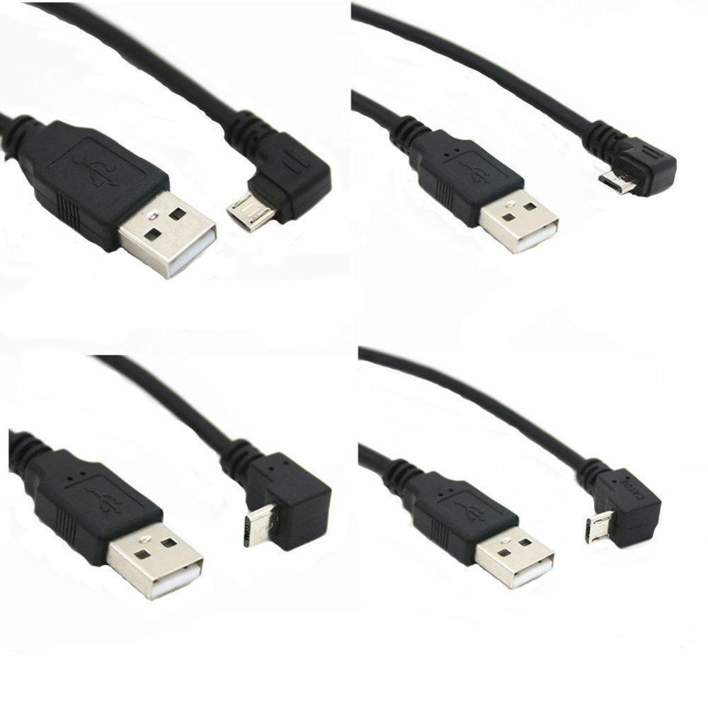 Usb 2.0 Lader Kabel Naar Micro Usb Male 90 Graden Rechts & Links & Up & Down Schuine Data Opladen kabel