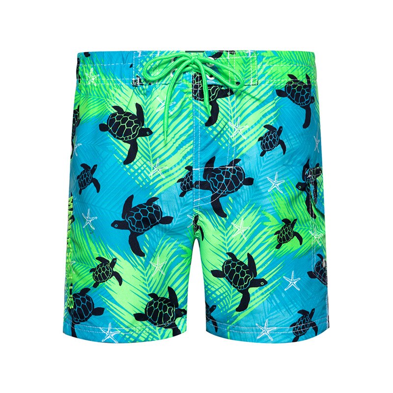 Løse strandshorts menn sommer dyreprint tynn hurtigtørkende snøringe elastisk herreshorts badebukser streetwear xxl: Rp153j himmelblå / Europeisk størrelse s