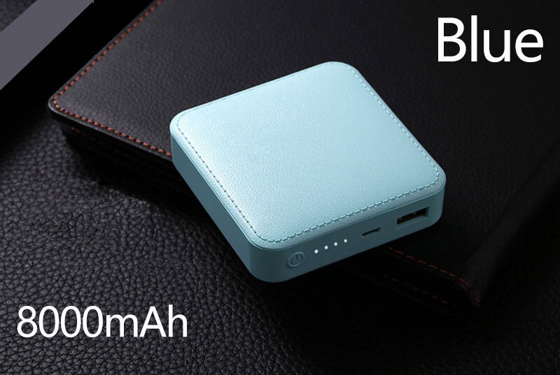 4500mah 8000mah 12000mah Portable Charger Power Bank Double USB Fast Charging Poverbank External Battery Powerbank: Blue 8000mAH