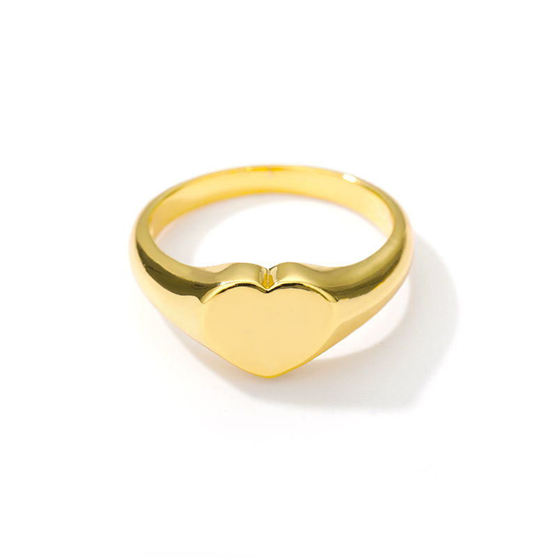 Anillos en forma de corazón para mujer, Color dorado, acero inoxidable, anillos de compromiso de boda, joyería femenina, de aniversario: 7 / Oro