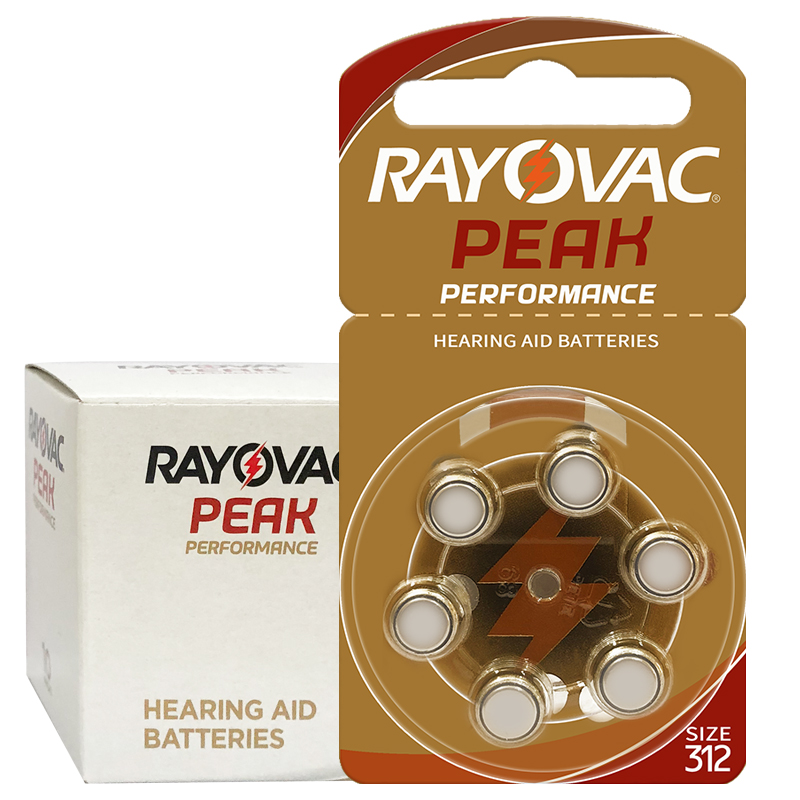 30Pcs Rayovac Piek Prestaties Gehoorapparaat Batterij Zink Air 1.4V A312 312A ZA312 E312 PR41 Batterijen Voor Gehoor aid Ear Care: Default Title