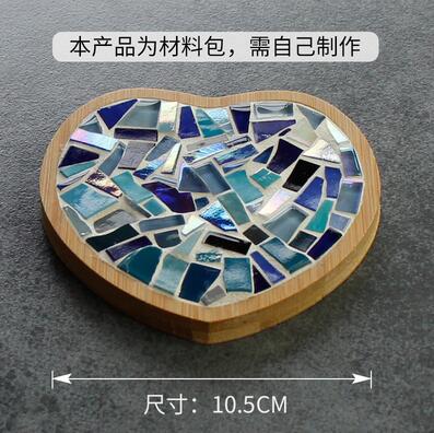 Bambus Herz Tasse Untersetzer Mosaik Untersetzer Tasse Matte Tischset Mosaik, Der eltern-Art DIY Handwerk Mosaik Werkzeug Bausatz: B