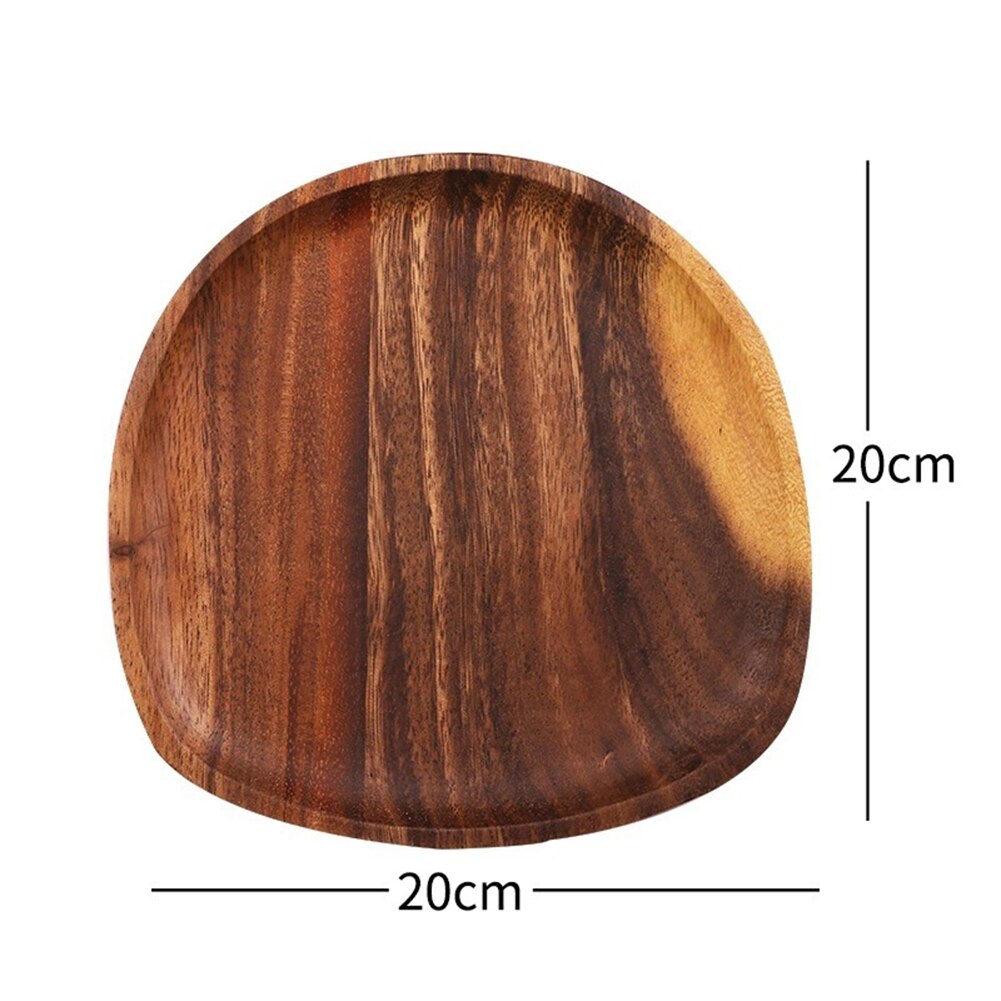 Hout Acacia Hout Servies Onregelmatige Ovale Massief Houten Fruitschaal Fruitschaal Schotel Thee Dienblad Dessert Diner Plaat Bestek: C