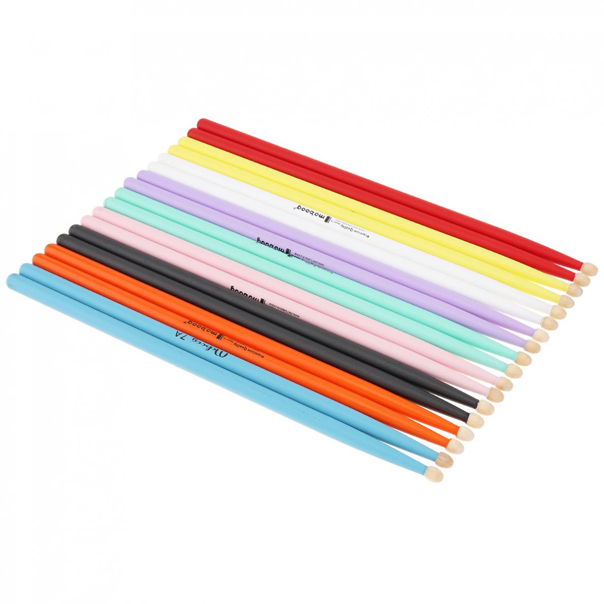 Drumsticks 1 Pair Colorful Maple Wood Drum Sticks 7A Music Band Drumsticks Percussion Instruments Musical Sticks