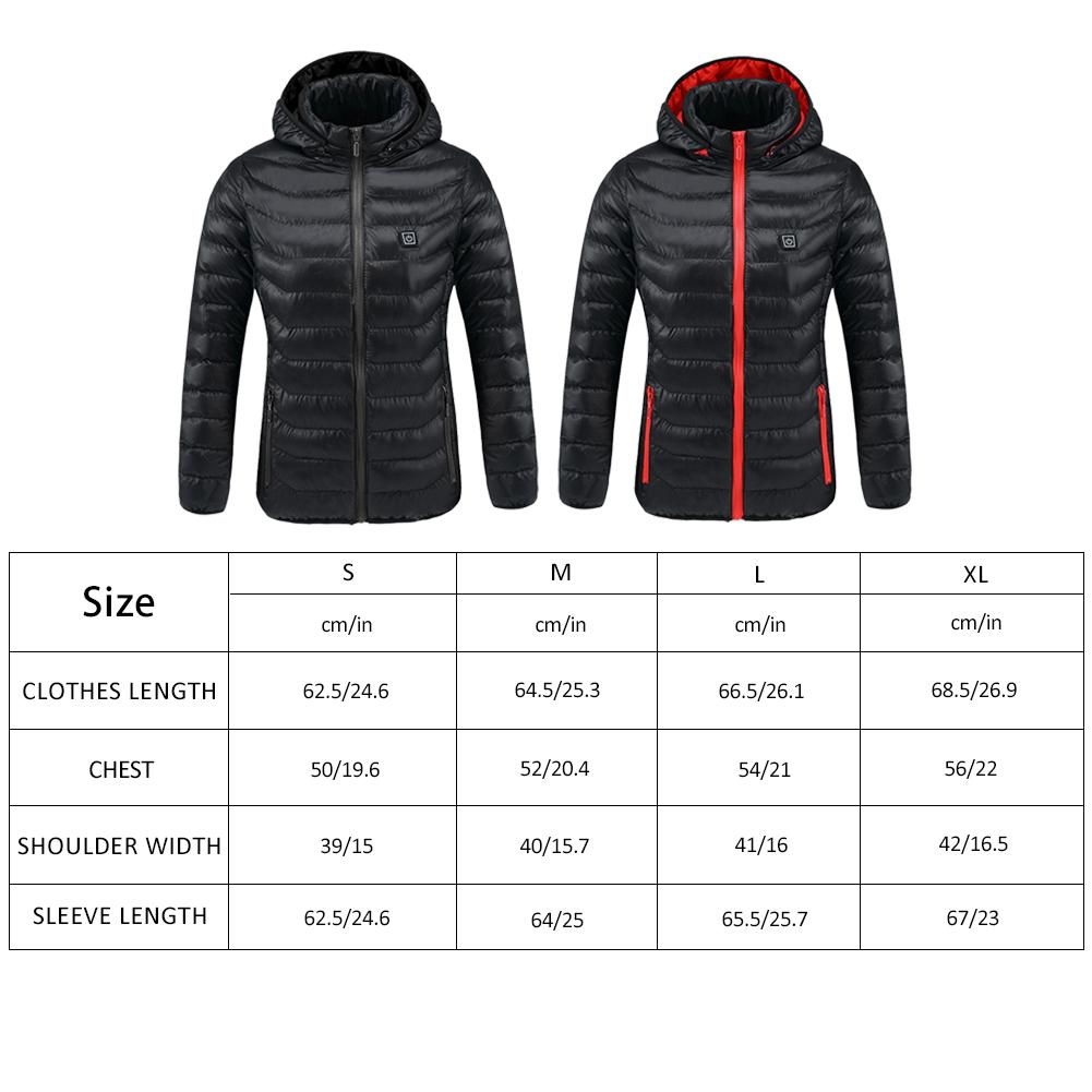 Chaqueta térmica eléctrica de grafeno para exteriores, abrigo de invierno de fibra de carbono con calefacción USB de temperatura constante