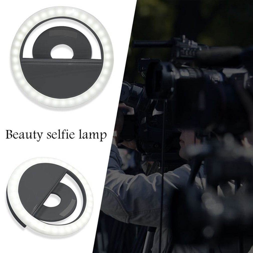 Universal led selfie anel luz de preenchimento pode ser escurecido usb móvel led anel lâmpada iluminação anel luminoso clipe para todos os telefones celulares