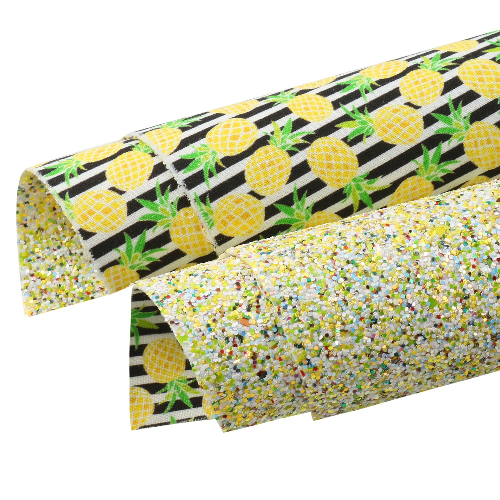 Fruit Series Faux Leather Sheets Double-side Poly Cotton Fabric For Bow-knot Bags Wallet Earring Scrapbook DIY,1Yc20027: 1145140001