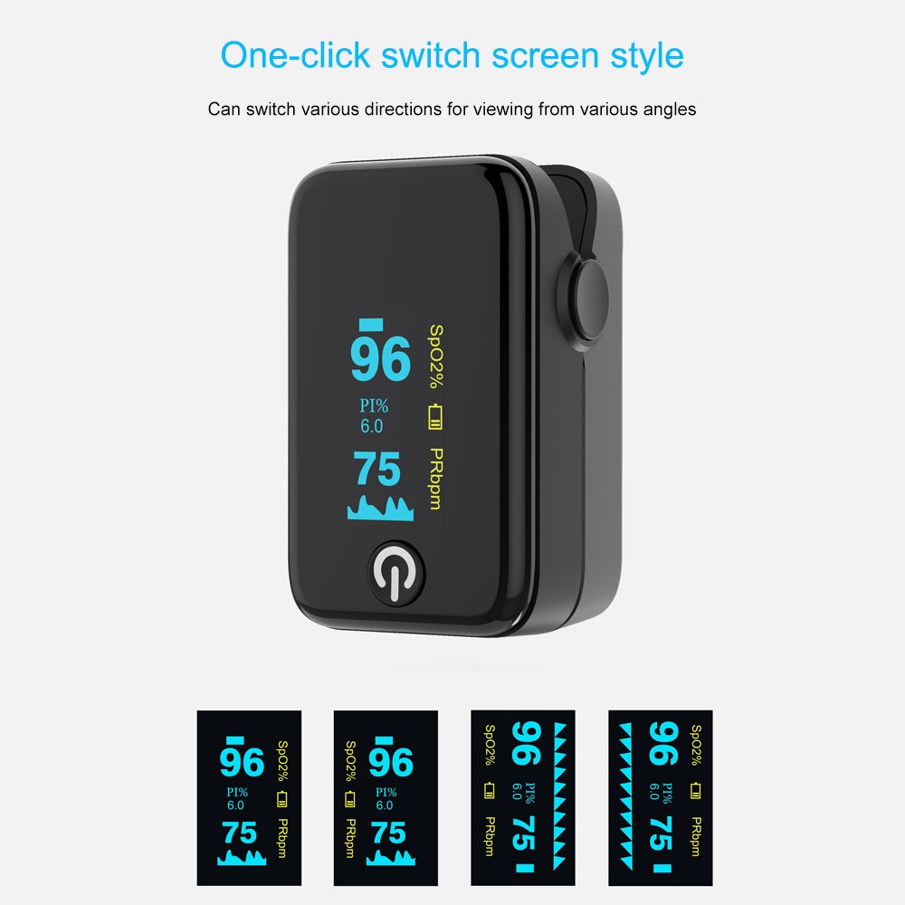 Bluetooth pulsoksymeter oled ganske datautgang fingeroksymetre spo 2 pi pr rr blodoksygenmåler android ios med termometer