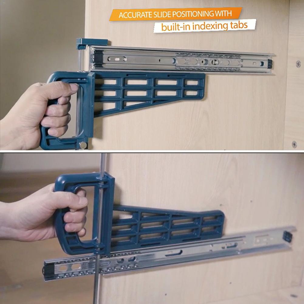Universal Magnetic Drawer Slide Jig Cabinet Drawer Mounting Tool for Installing Drawer Slides for Woodworking Hand Tool