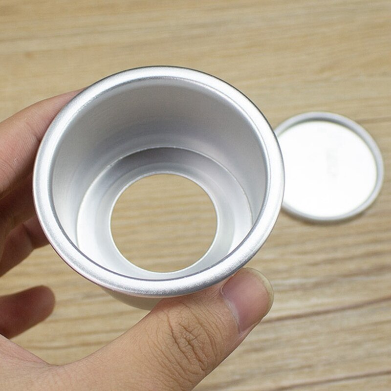 6Pcs 2Inch Round Mini Cake Pan Removable Bottom Puddings Mold Baking Mold Pan Bakeware Tool DIY Baking Tools