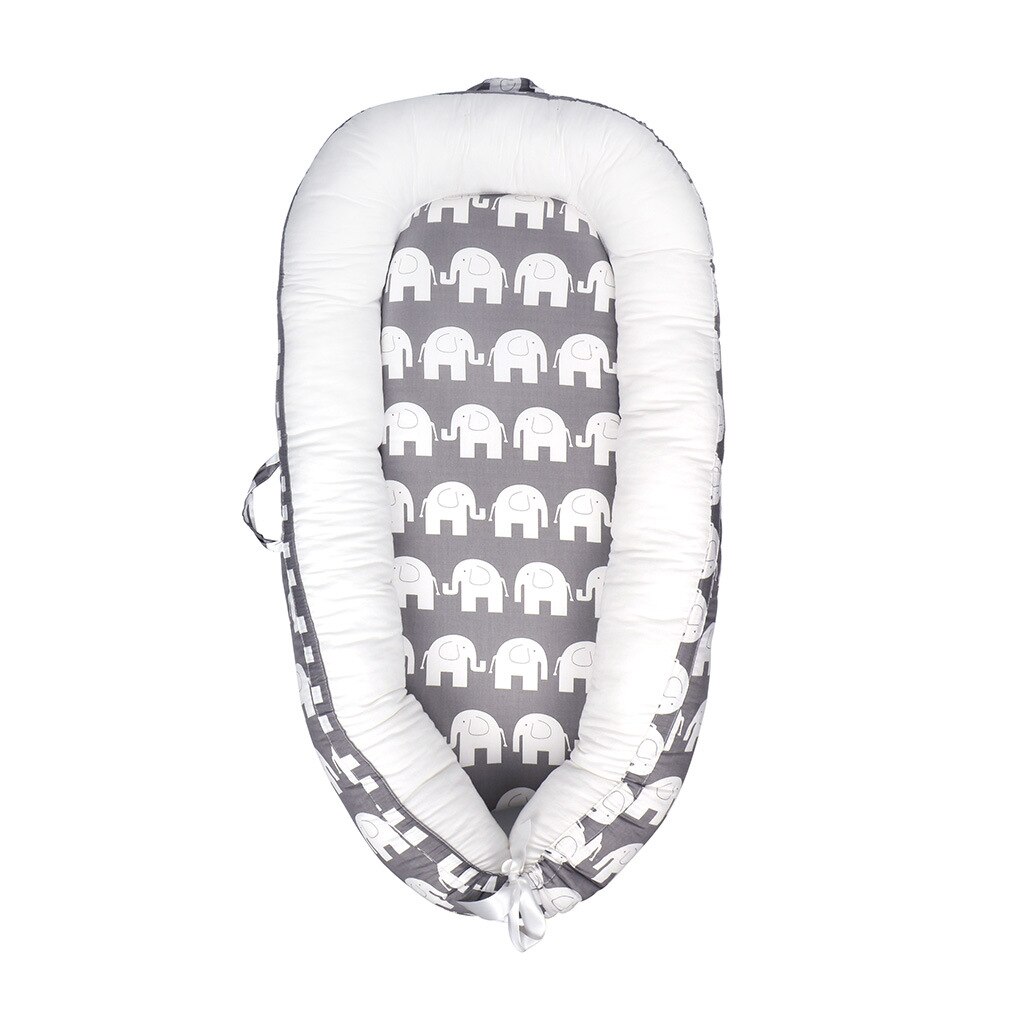 Explosions baby bed in Portable Crib Baby Bed Grey Elephant Fabric Baby Bionic Bed room decor