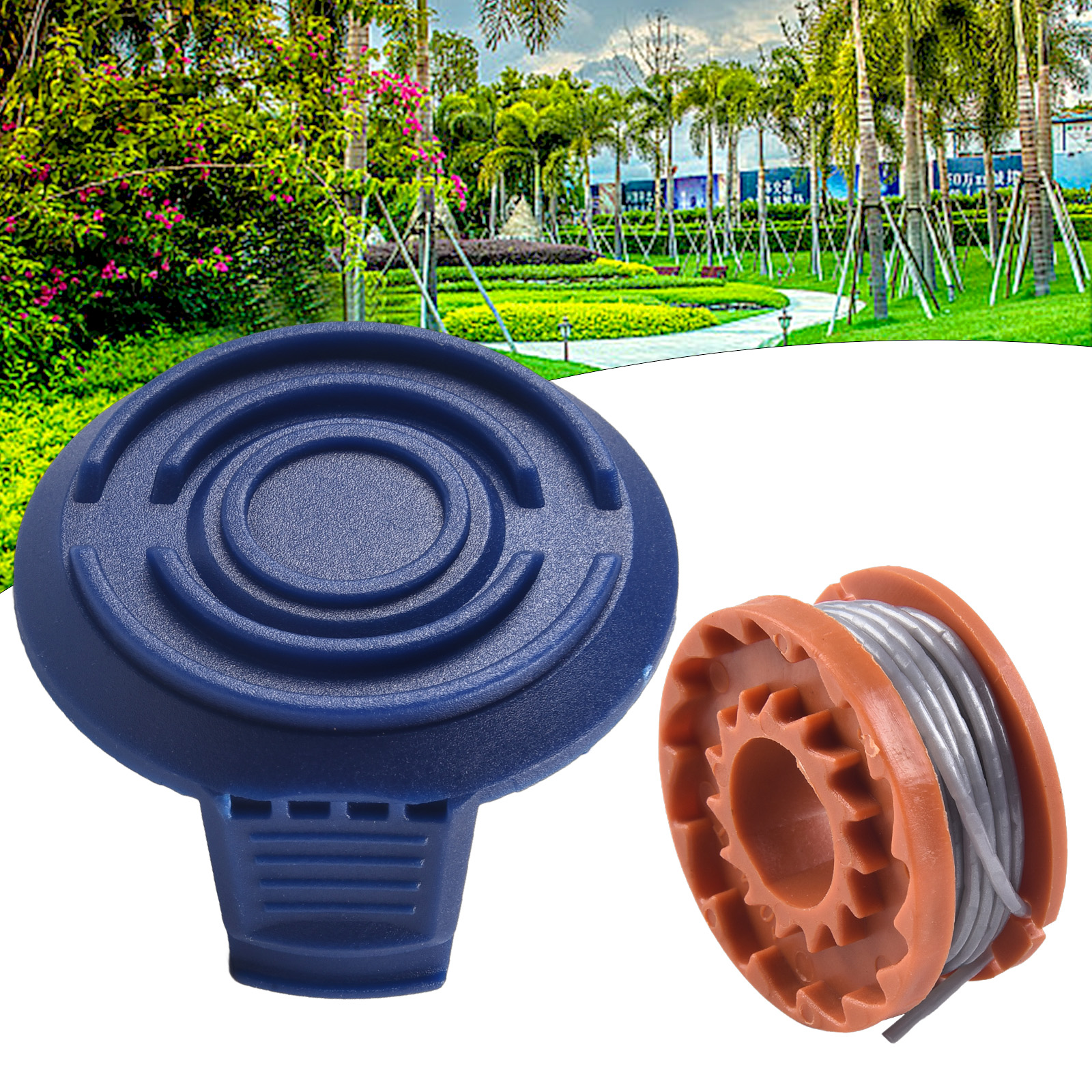 For MacAllister MGTP18Li Replacement Spool Cover And Spool Line For Garden Grass Lawn Strimmers+Trimmers Garden Tools Parts