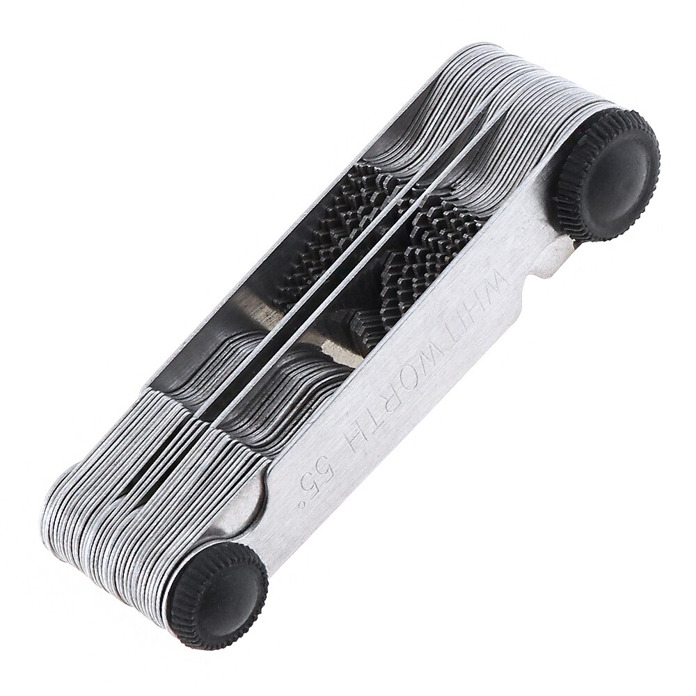 Metric Imperial 58pcs Blade US Screw Gauge SAE Whitworth 55 Degree &amp; Metrisch 60 Degree Thread Pitch Gauge for Measuring Tool