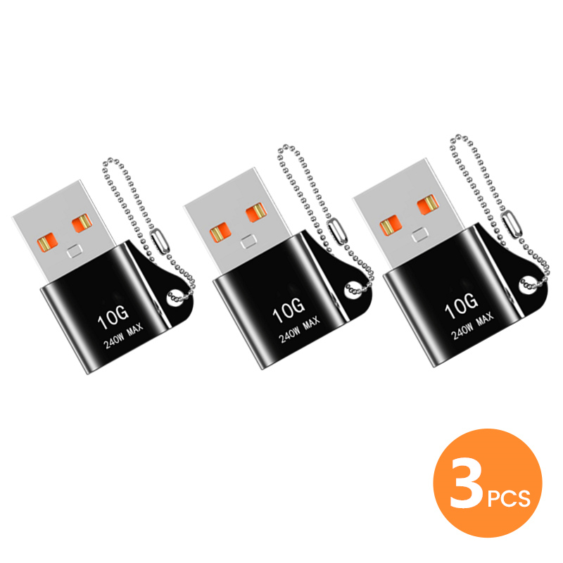 Elough 10Gbps USB 3.1 OTG USB A To Type C Adapter For PC Laptop Huawei Samsung Xiaomi USB Male to USB C Female Converter: Orange
