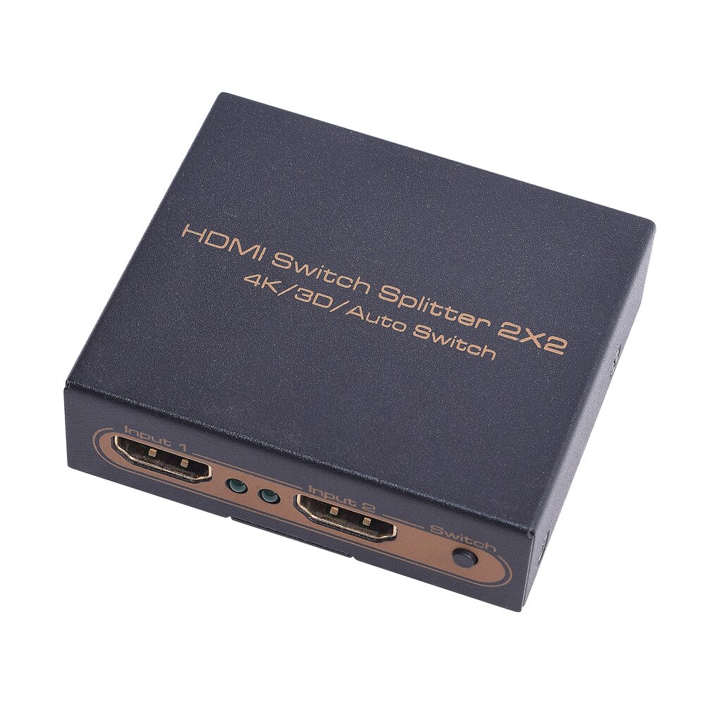 2X2 Port Hdmi Switch Switcher Hdmi Splitter Hdmi-poort Auto Switcher Ondersteuning 4K Full HD1080P Voor Pc hdtv Dvd HDMIMX-03M1