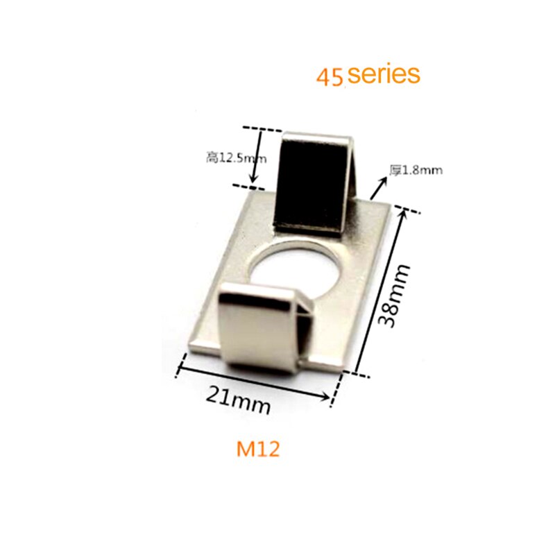 10pcs/lot M6 M8 M12 EU Elastic Connector Fastener 20 30 40 45 Series Aluminum Profile Accessories: 45series M12
