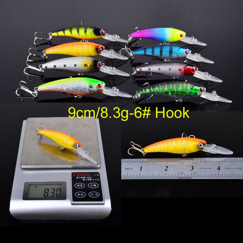 20 teile/satz Angeln Locken Elritze Crankbait Wobbler 3D Augen Barsch Künstliche Köder Hecht Karpfen Köder Schwimmen Köder Angeln Pesca XA238G