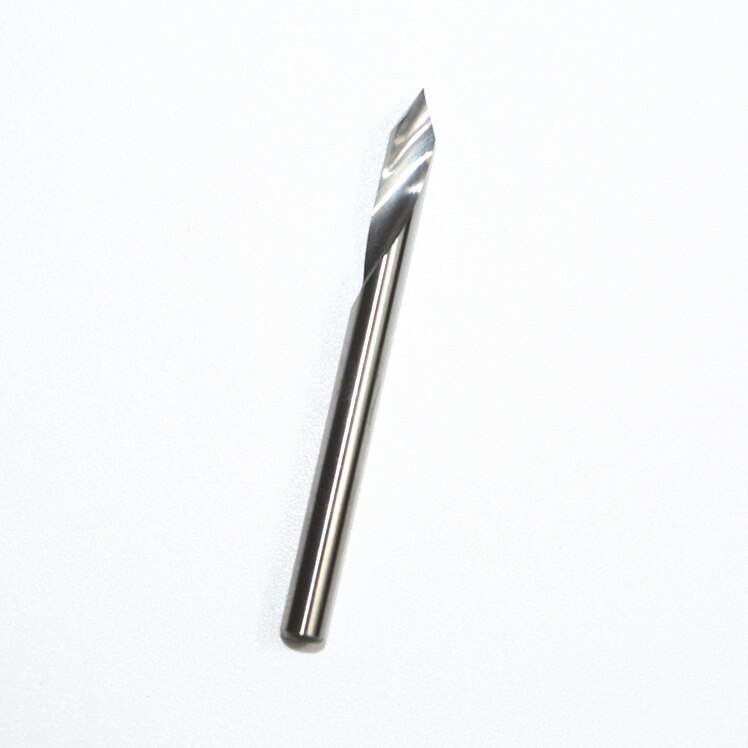 3.175mm*60 grader *0.1mm 1 räfflor graveringsfräs, aluminium koppar mdf träfräs, konfräs: 1 st