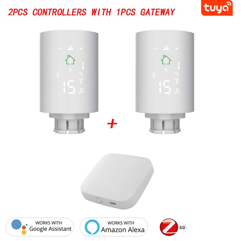 Tuya Zigbee3.0 Thermostat Valve Thermostatic Radiator Valve Controller Heater Temperature Voice Control With Alexa Google Home