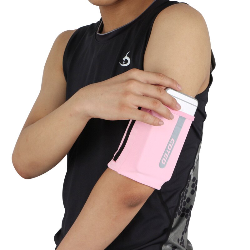 Double Pocket Slender Sports Running Arm Band Case Bag Telephone Wallet Holder Outdoor Pouch on Hand Gym Cover for Iphone 12 11