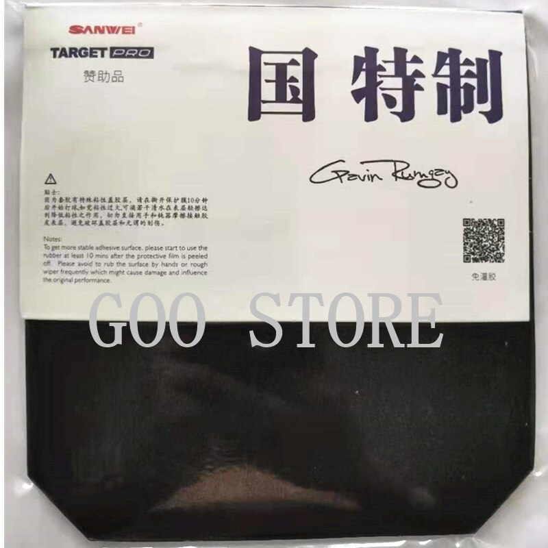 Original Sanwei TARGET Pro (National) Blue Sponge Factory Tuned Pips-in Table Tennis Rubber (Blue Sponge)