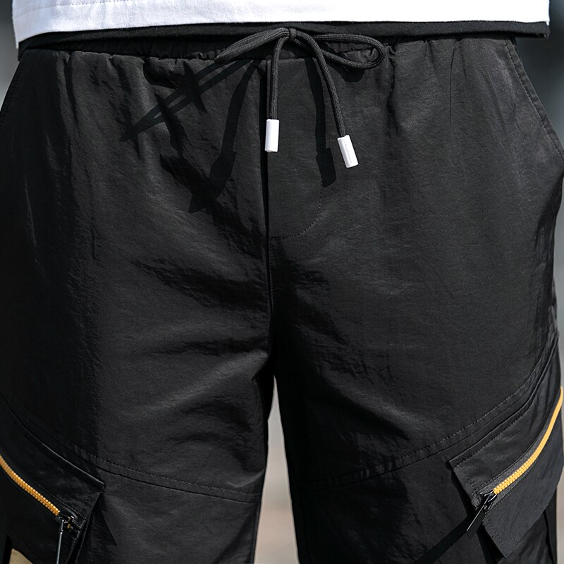 Zomer Mode Slim Afslanken Effen Kleur Lace-Up Broek Mannen Dragen Broek 887 #