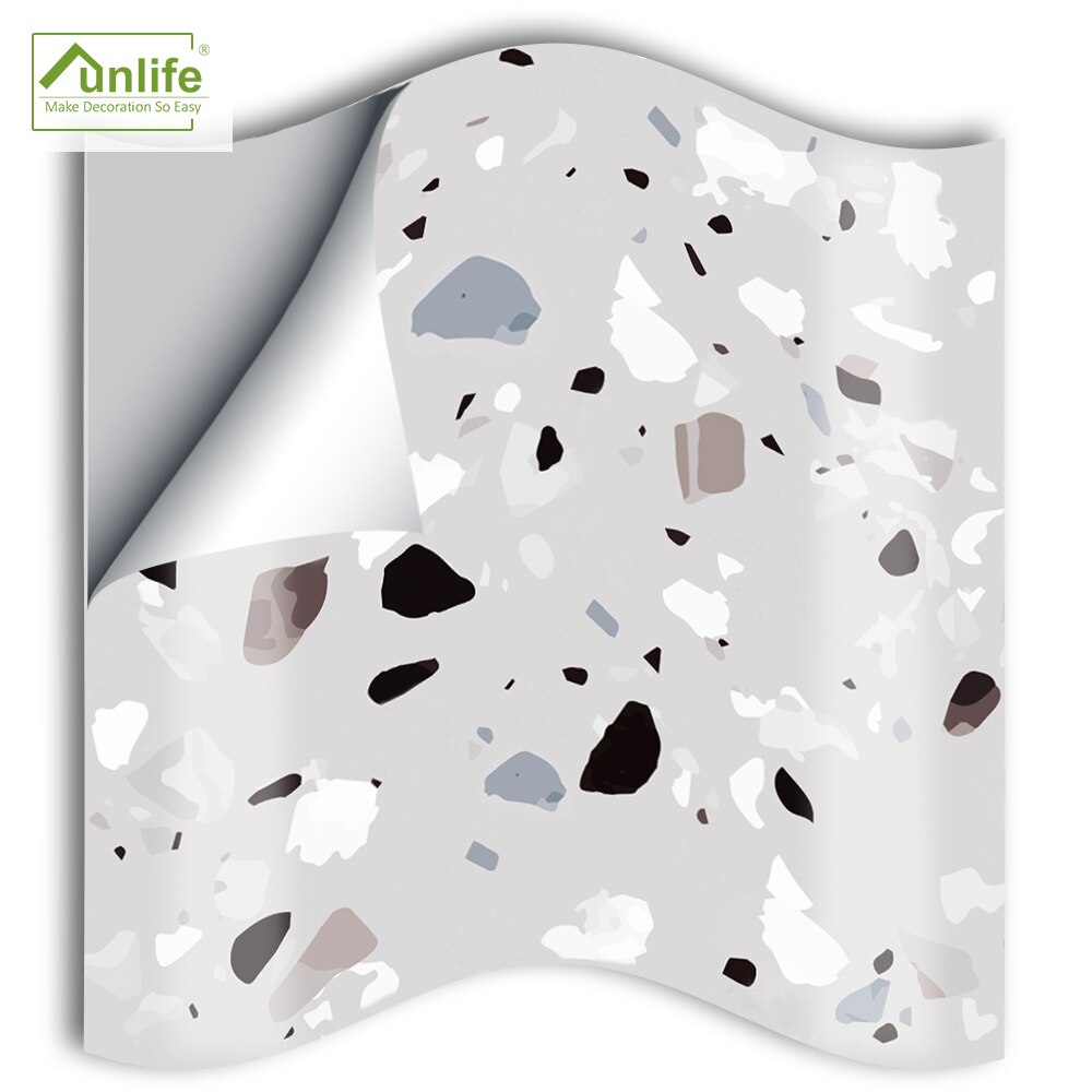 Funlife®Bruin Terrazzo Muur Sticker Verwijderbare Olie Proof Peel &amp; Stick Tegel Sticker Voor Badkamer Keuken Backsplash Muur Vloer