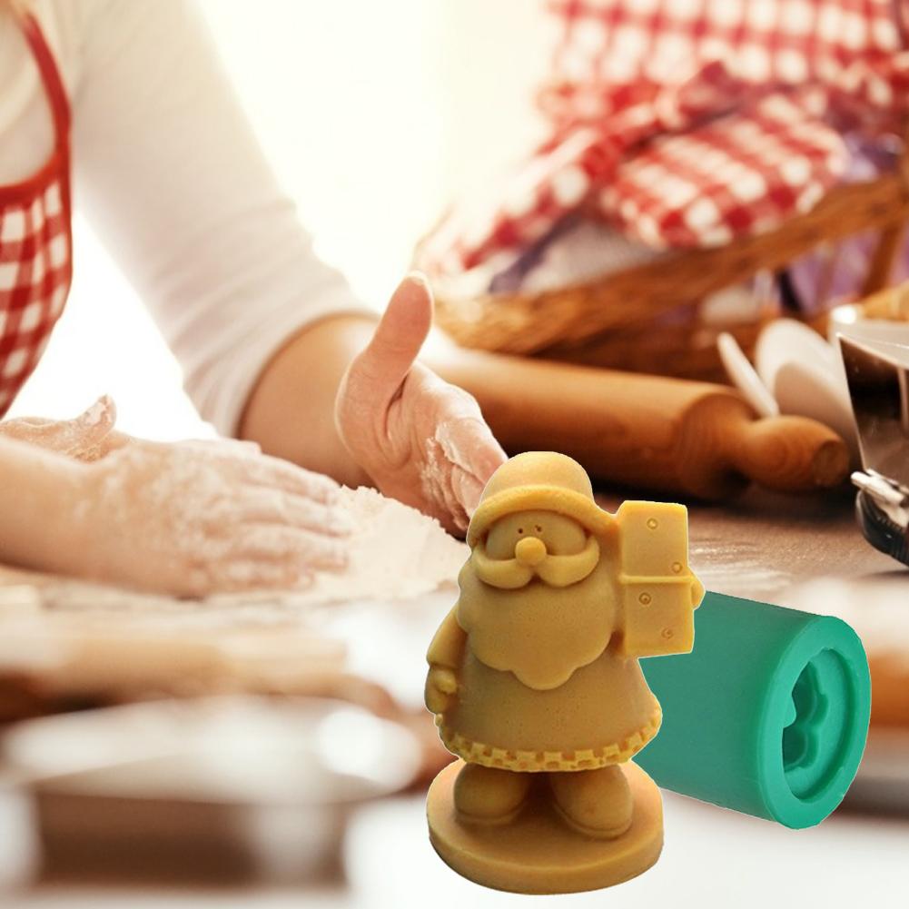 Santa Silicone Mold Diy Zeep Kaars Maken Mould Kerstman Hars Decoratie Siliconen Hars Gips Mold Kerst Woondecoratie