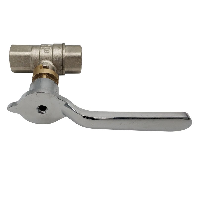 LPG Gas valve 1/2" thread for inlet and outlet with chrome plating handle